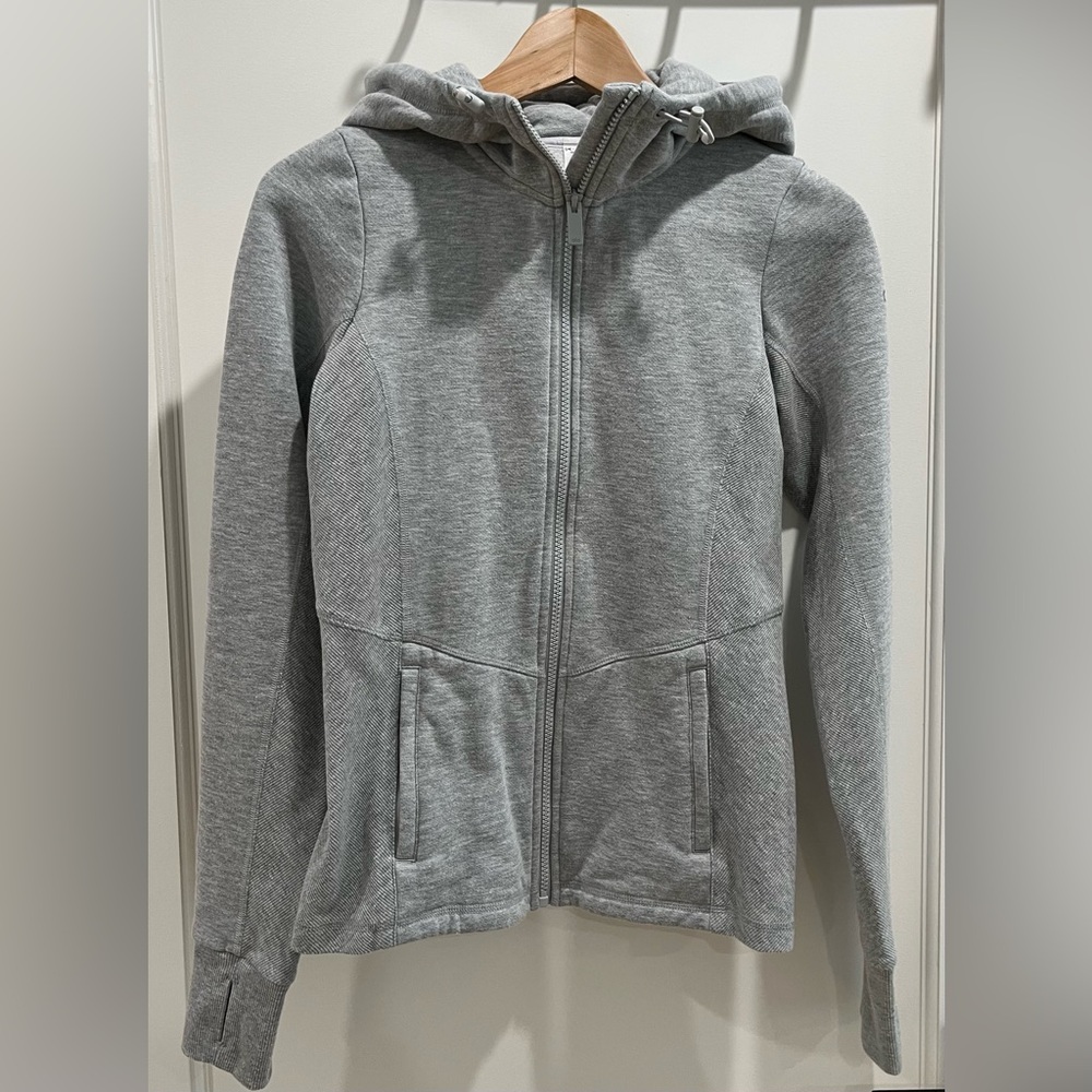 EUC like new alo yoga foundation zip hoodie gray sz XS